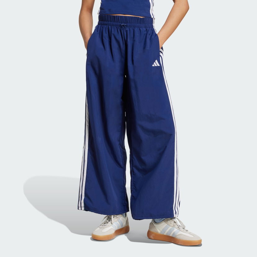 Hlače adidas Performance Essentials 3-Stripes Woven Parachute Pants Modra | JV5328