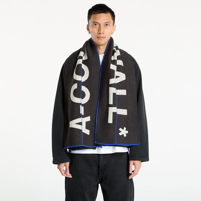 Šala A-COLD-WALL* A-COLD-WALL* Typographic Scarf Črna | ACWUA224 Grey