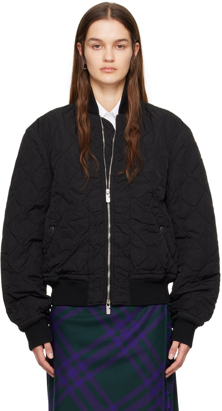 Bomber jakna Burberry Quilted Bomber Jacket Črna | 8083827