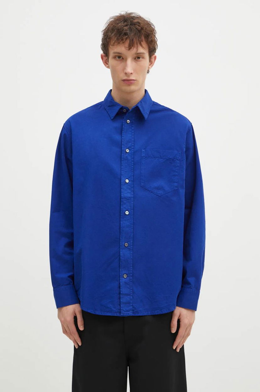 Srajce WOOD WOOD Wood Wood Nico Relaxed Fit Shirt Modra | 12435300.1189