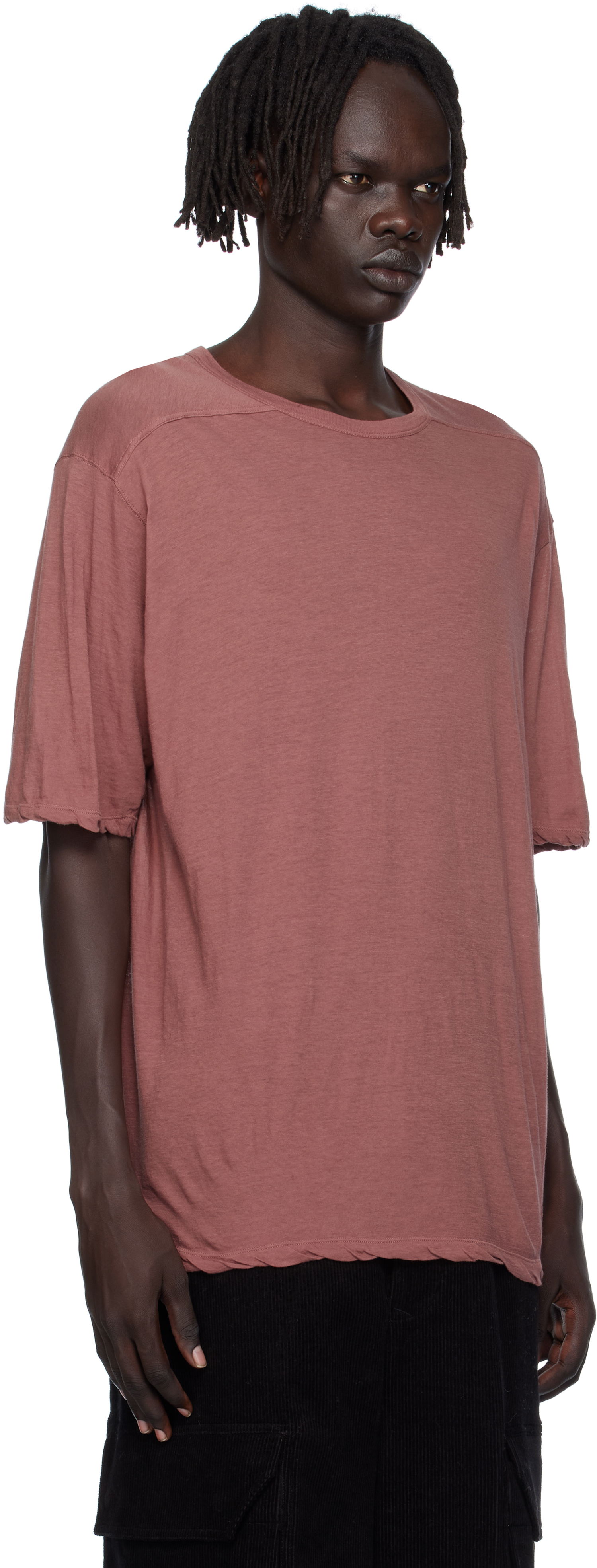 Majica Rick Owens Rick Owens Concordians Brad T-Shirt Roza | RU02E1232 UC, 1