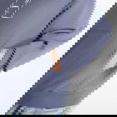 Pulover Brain Dead Logo Head Hoodie Slate Modra | BDS25T09004821BL05, 2