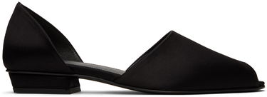 Oblačila TOTEME TOTEME 'The Peep-Toe' Satin Slippers Črna | 233-8022-830, 0