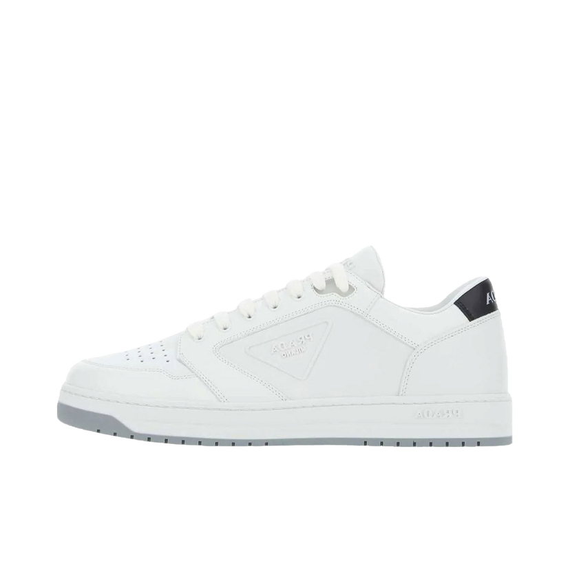 Superge in čevlji Prada Round Toe Sneakers White Black Bela | 2EE363_3LJ6_F097W