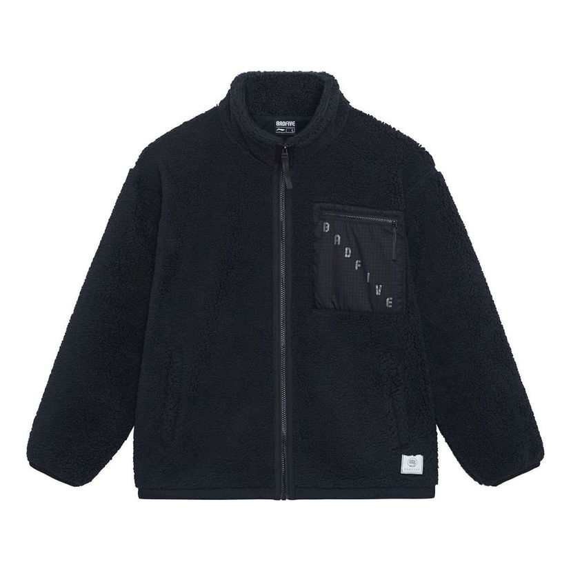 Jakna Li-Ning BadFive Pocket Fleece Jacket Črna | AFDSA67-4
