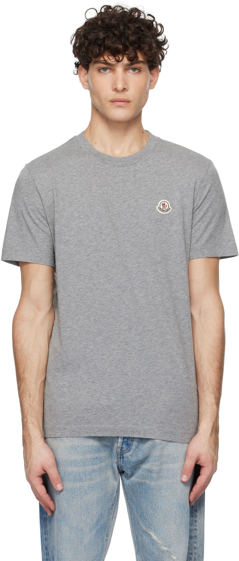 Majica Moncler Three-Pack Logo Patch T-Shirt Siva | K10918C00026829H8