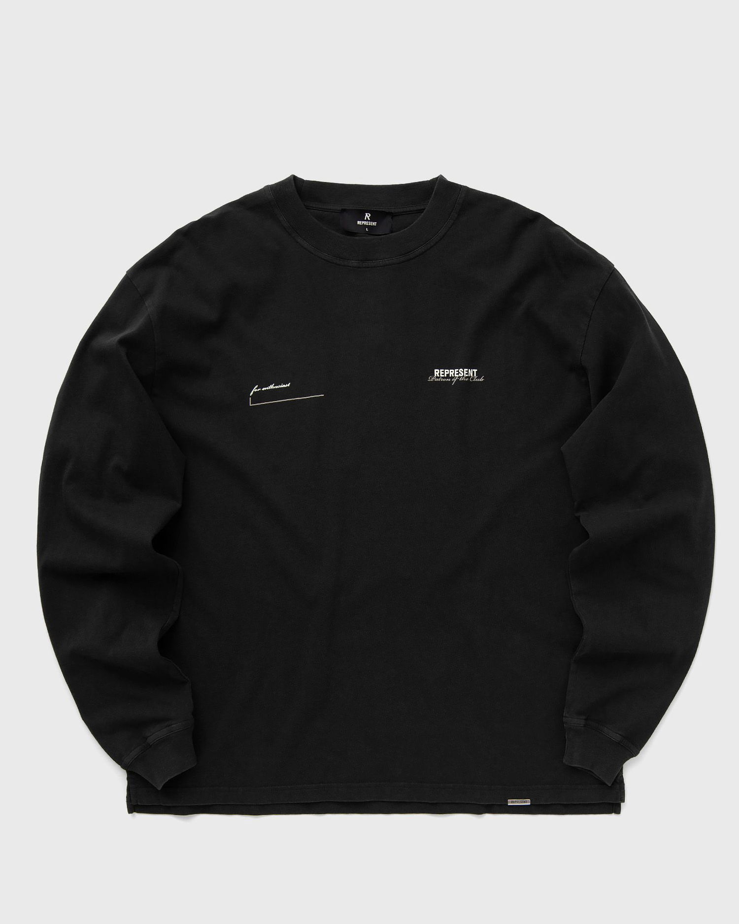 Majica Represent Clo Represent PATRON OF THE CLUB LS TEE Črna | MLM4276-001, 0