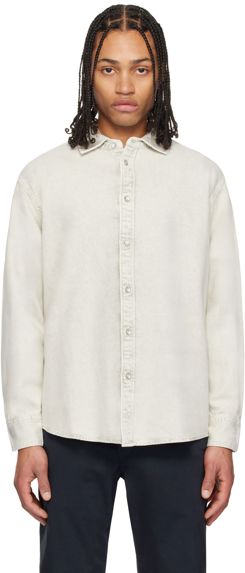 Srajce rag & bone Rag & Bone Matthew Denim Shirt Bež | MED24H1438UFCC