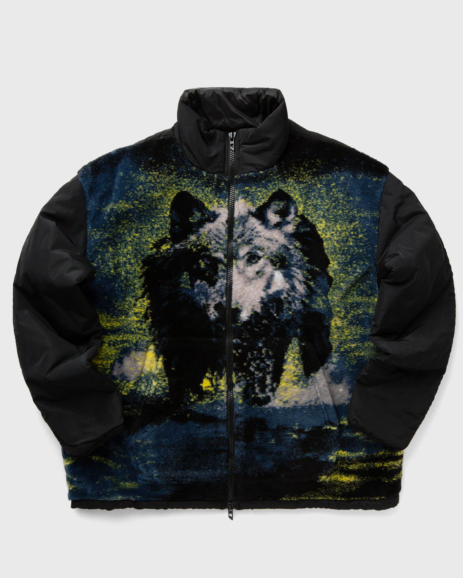Pulover Diesel S-BERTO-TEDD Wolf Print Zip-Up Sweatshirt Črna | A14155-0LIBU-9XX, 0