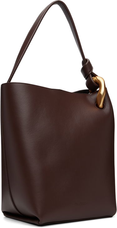 Tote bag JW Anderson JW Anderson 'The JWA Corner Bucket' Leather Tote with Sculptural Handle Rjava | HB0737-LA0232, 1