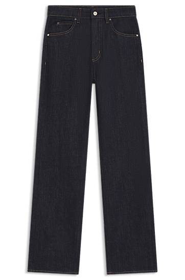 Kavbojke BOSS Wide-leg stretch denim jeans Modra | 50546329