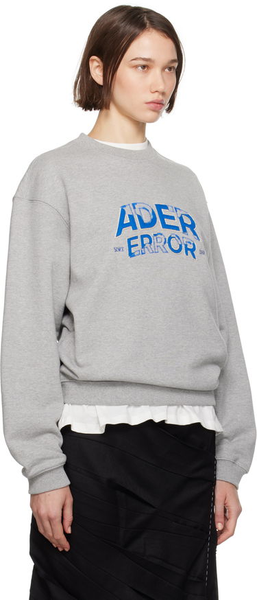 Pulover ADER ERROR Graphic Print Crewneck Sweatshirt Siva | BN25FYSW0101GR, 1