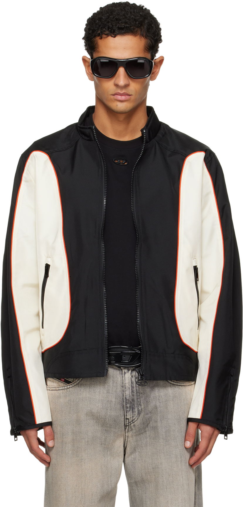 Vetrovka Diesel J-Blink-Wrd Colorblock Racer Jacket Večbarvna | A19442-0PDAI-9XX