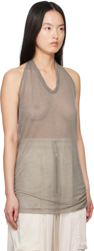 Majica brez rokavov Rick Owens Rick Owens Hollywood Halter Tank Top Črna | RP01E7108 JCR, 4