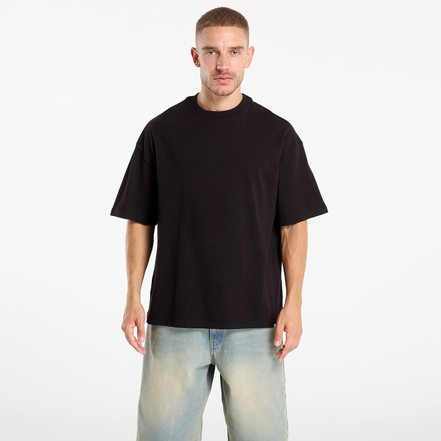 Majica Mitchell & Ness Mitchell & Ness Branded Script Oversized Tee Črna | FC9605-MNNBLCK, 0