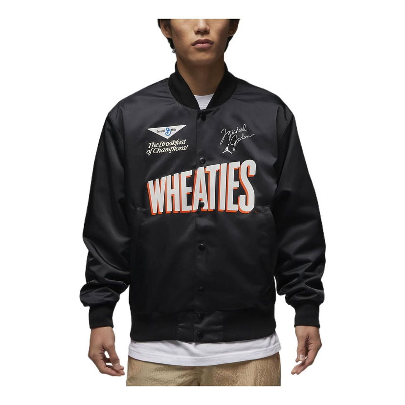 Bomber jakna Jordan Flight MVP Satin Jacket Črna | DV7579-010