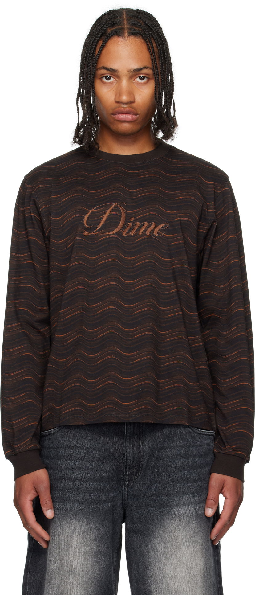 Majica Dime Dime Transmission Long Sleeve T-Shirt Rjava | DIMESU259BRO