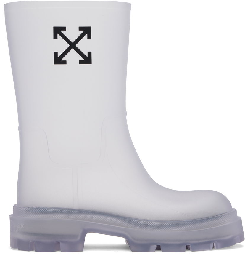 Dežni plašč Off-White Off-White Arrow Reboot Boots Bela | OMIE00BS25MAT0027910