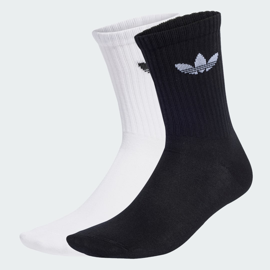 Nogavice adidas Performance Ribbed Crew Socks 2 Pairs Črna | JX5211, 0