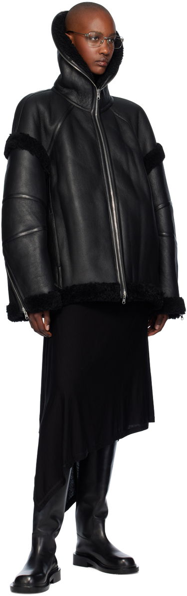 Bomber jakna Helmut Lang Helmut Lang Apex Teddy Reversible Leather Jacket Črna | O07HW499, 4