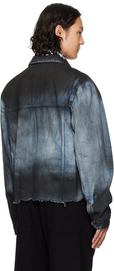 Jakna We11done We11done Sprayed Sporty Selldone Denim Jacket Modra | WD-DJ1-25-308-U-BL, 2