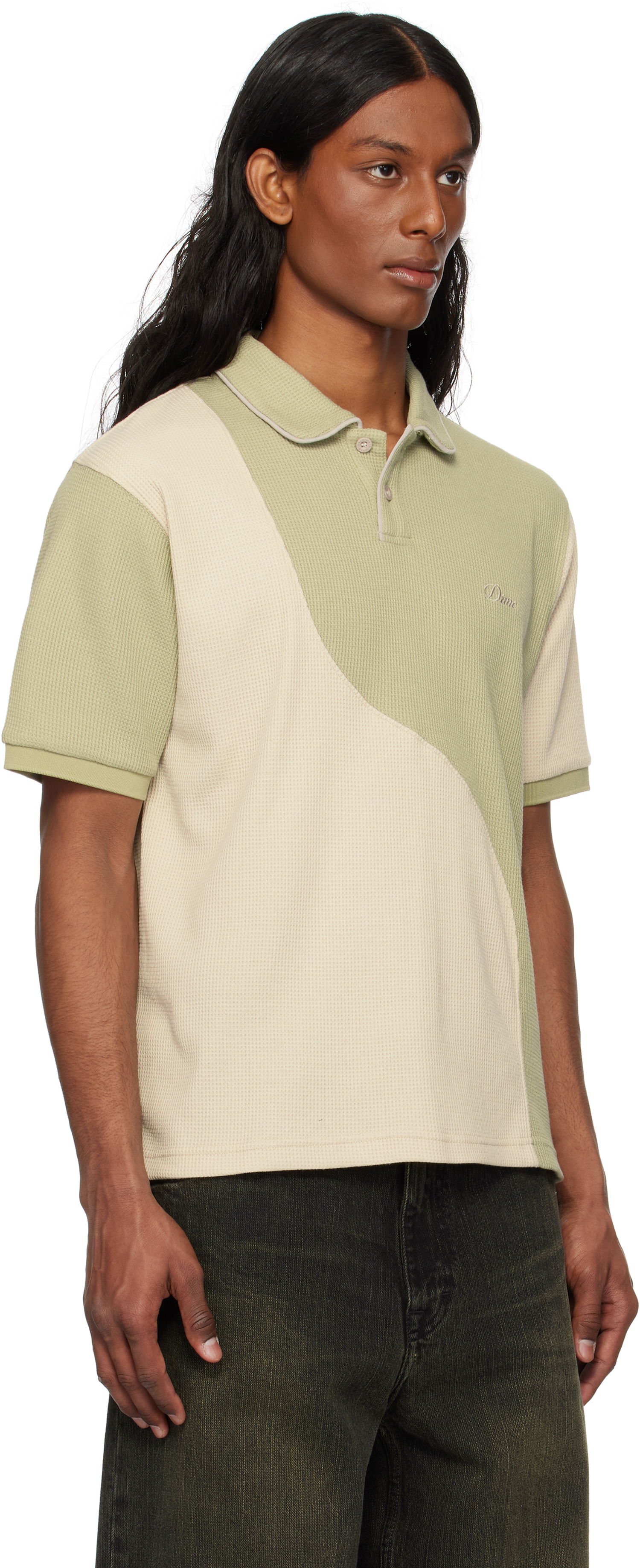 Polo majica Dime Dime Waffle Polo Zelena | DIME2SP256SAG, 1