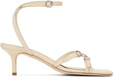 Modni dodatki Aeyde Aeyde Libby Leather Kitten Heel Sandals Bež | A11-HS-GAIS55TB172-SS25-100-007, 0