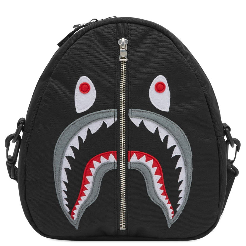Torba za čez ramo BAPE A Bathing Ape Shark Shoulder Bag Črna | 001SGK301005M-BLK