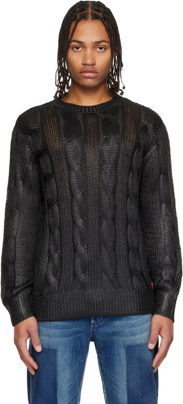 Pleteni pulover Diesel K-Michiu Cable Knit Sweater Črna | A19187-0NKCP-9XX, 0