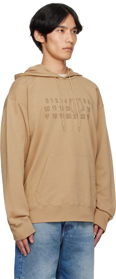 Pulover Maison Margiela MM6 Maison Margiela Cotton Numeric Hoodie Bež | SH0GU0035 M25025, 1