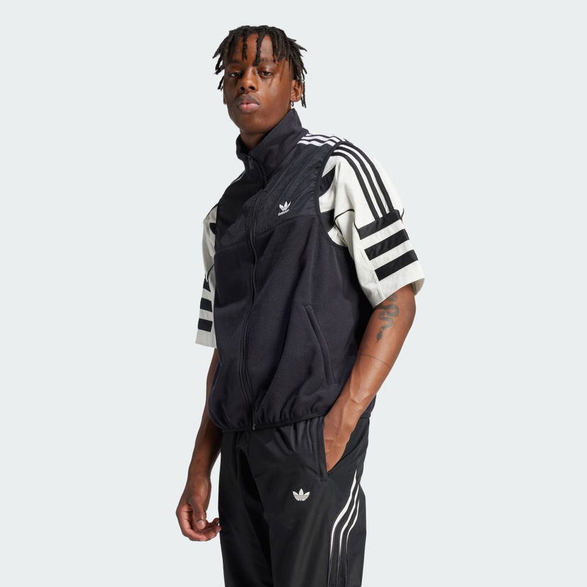 Telovnik adidas Performance Adicolor 3-Stripes Microfleece Črna | IZ4799