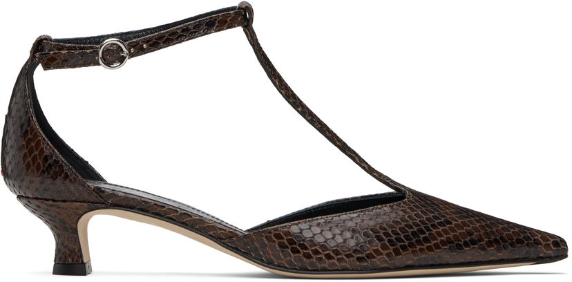Nega čevljev Aeyde Aeyde Liz T-Bar Kitten Heels Rjava | A11-PU0596006003-225