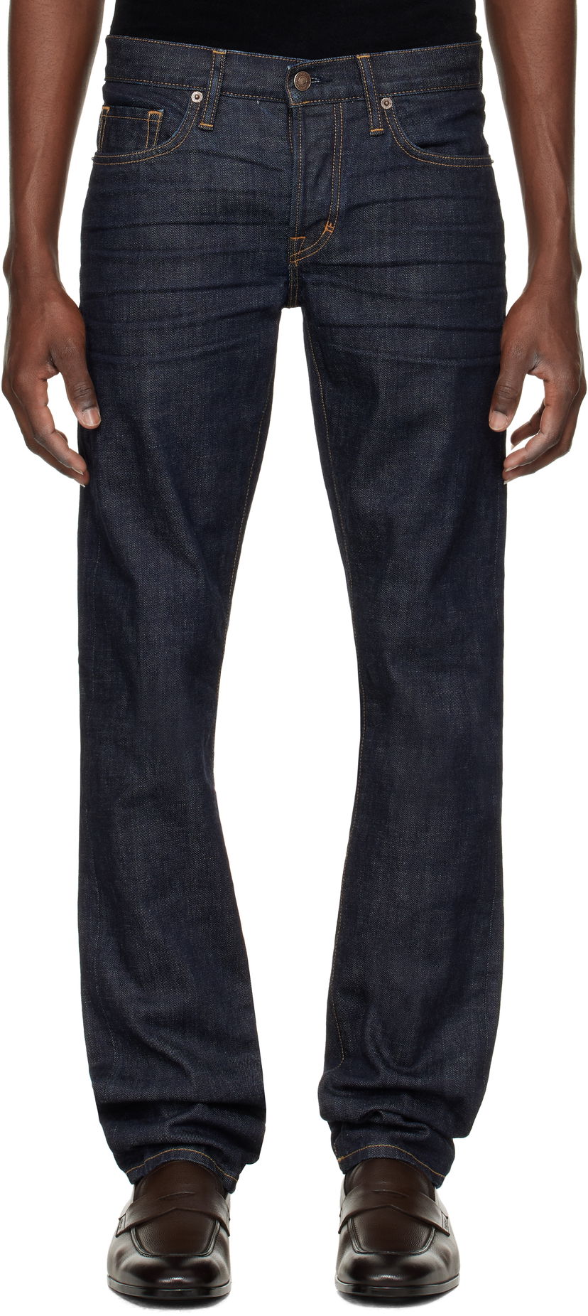 Kavbojke Tom Ford Tom Ford Selvedge Standard Fit Jeans Modra | DPH001-DMC034S24