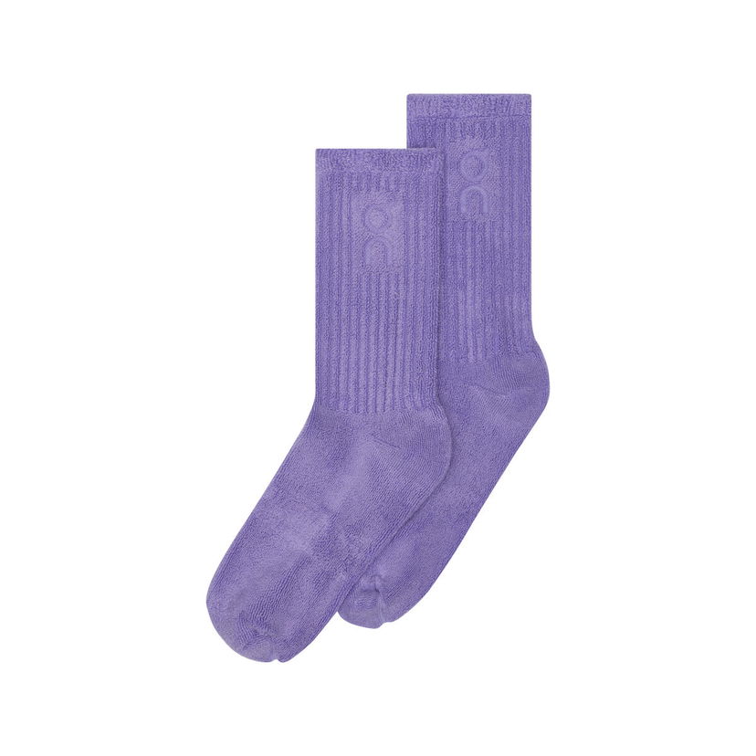 Nogavice On Running Terry Socks High Lila | 2UF10123359