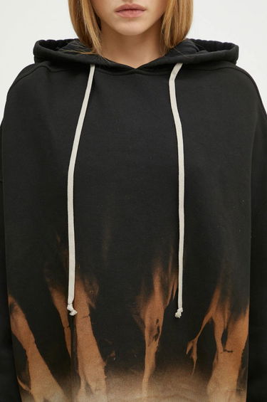 Pulover Rick Owens Crater Patterned Hoodie Črna | DS02D2221.FSUN, 3