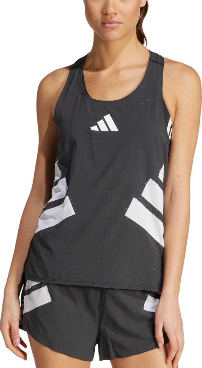 Majica brez rokavov adidas Originals Adizero Road to Records Tank Top Črna | jm7807