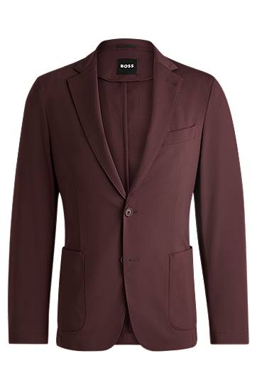 Jakna BOSS BOSS Slim-Fit Performance-Stretch Jersey Jacket Bordo | 50521579, 0