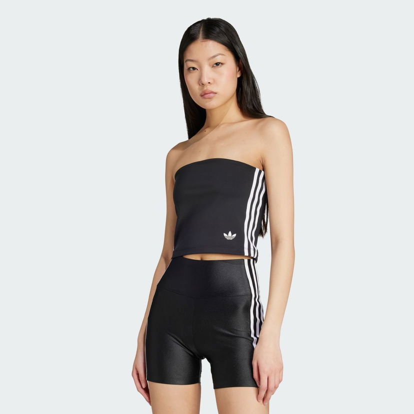 Krop-top adidas Performance Adicolor 3-Stripes Tube Top Črna | JX7717