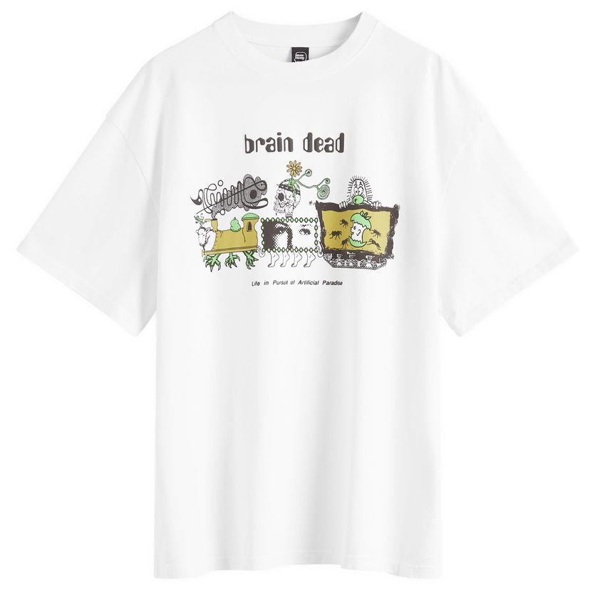 Majica Brain Dead Brain Dead Artificial Paradise Graphic Tee, Size Large Bela | BDS25T00O044-WHT
