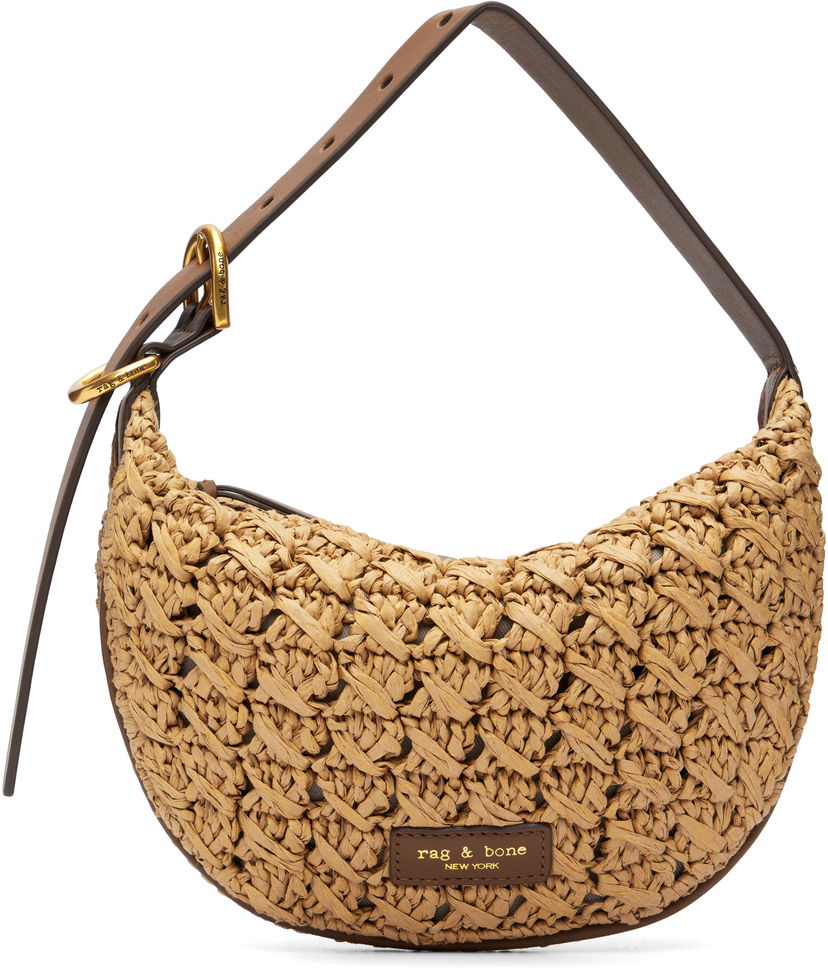 Torba za čez ramo rag & bone Rag & Bone Mercer Small Raffia Shoulder Bag Bež | RF100901