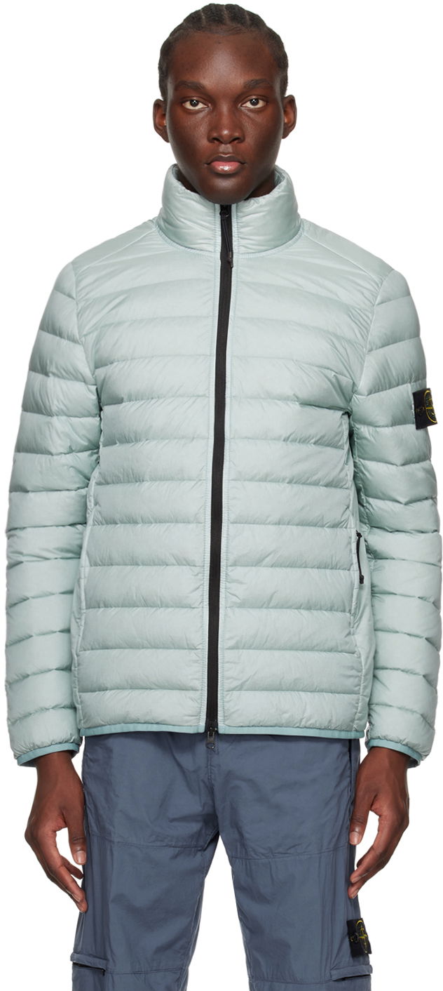 Puhovka Stone Island Patch Down Jacket Turkizna | 801542424