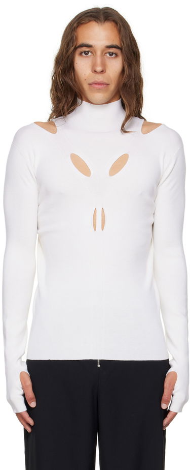 Pleteni pulover Dion Lee Cutout Turtleneck Top Bela | C7079P22, 0