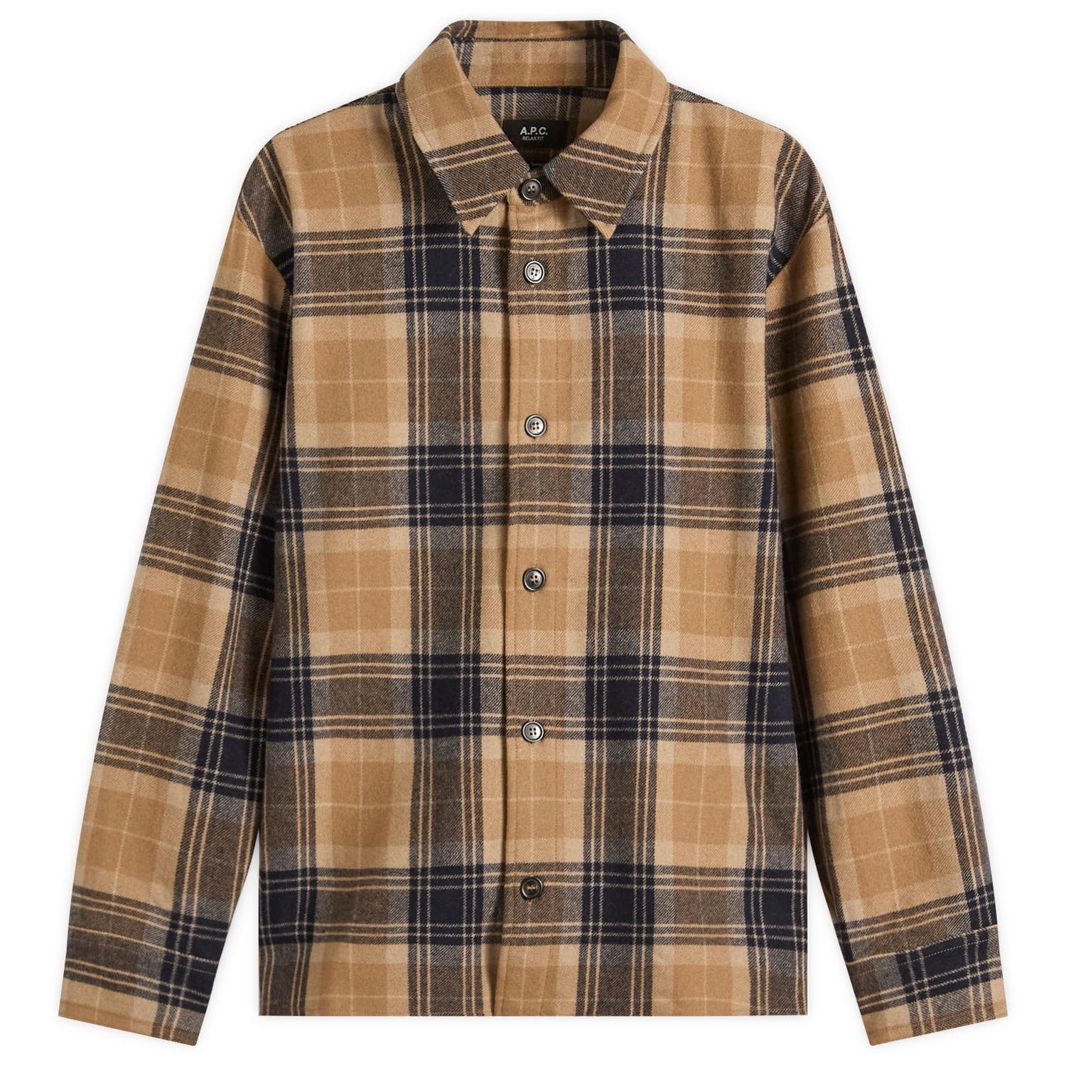 Srajce A.P.C. A.P.C. Bobby Check Wool Overshirt Rjava | WOARF-H02884-IAK, 0