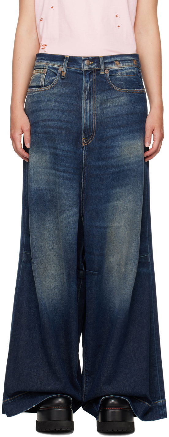 Kavbojke R13 R13 Jesse Wide Leg Jeans Modra | R13WD082 D144A