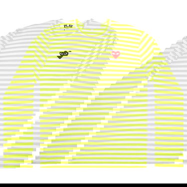 Majica Comme des Garçons PLAY Pastelle Striped Shirt Rumena | AZ T278 051 2, 1