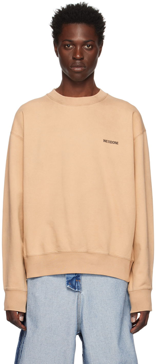 Pleteni pulover We11done Printed Sweatshirt Bež | WD-TS3-22-707-U-BG, 0