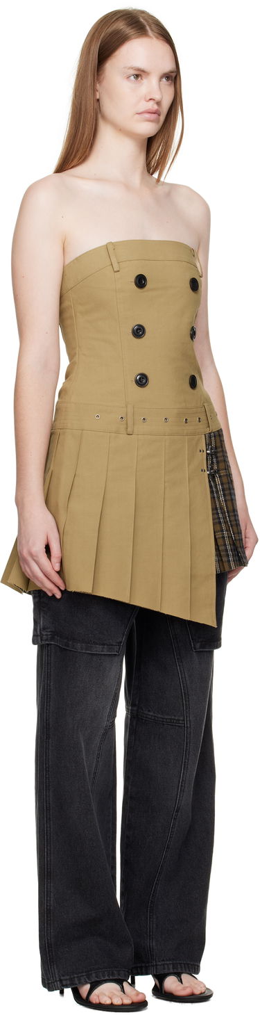 Obleke Andersson Bell Andersson Bell Double-Breasted Pleated Minidress Bež | atb1366w, 1