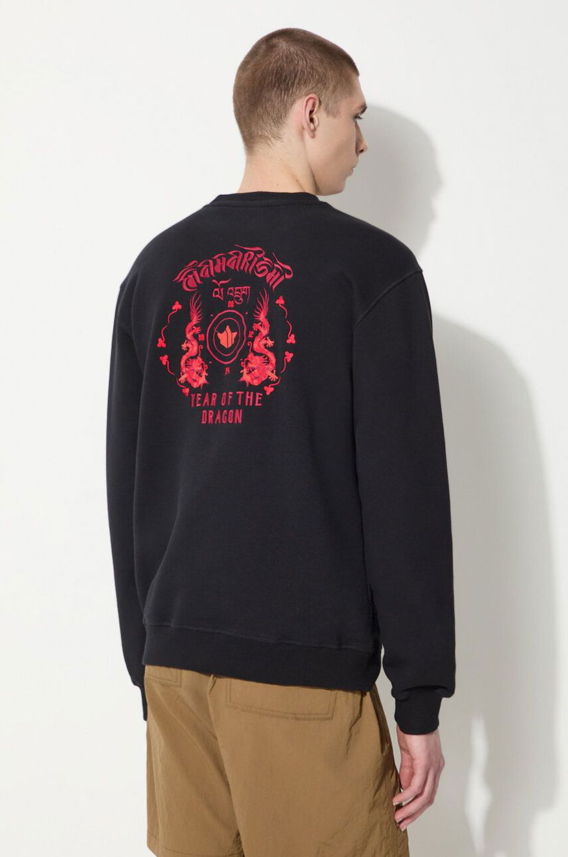 Pulover Maharishi Maharishi Dragon Anniversary Crew Sweatshirt Črna | 1267.BLACK