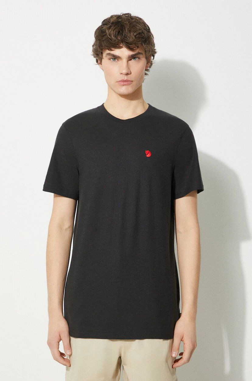 Majica FJÄLLRÄVEN Hemp Blend T-Shirt With Print Črna | F12600215.550