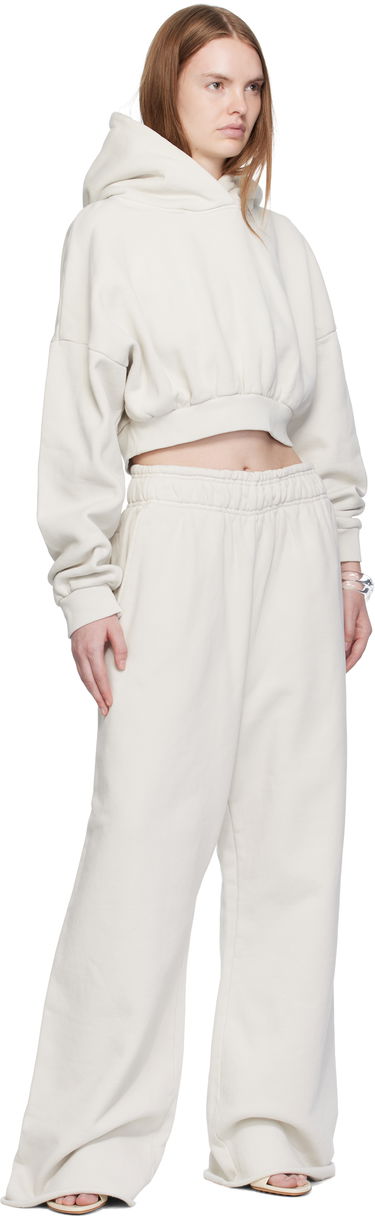 Pulover Entire Studios Entire Studios Cropped Heavy Hoodie Bež | ES2392RI, 3